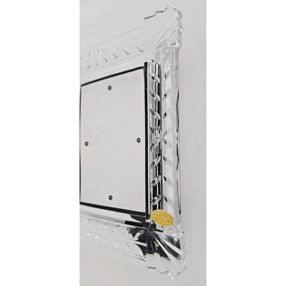 VTG 5" x 7" Genuine Lead Crystal Photo Frame Made is West Germany Art Deco Style - Picture 5 of 17